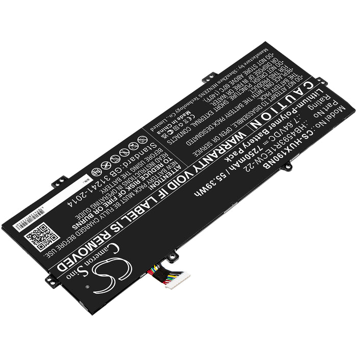 CS-HUX190NB : Battery for Huawei MateBook X Pro 2020, MACH-W19L, VLT-W60 - Replaces Huawei HB4593R1ECW-22