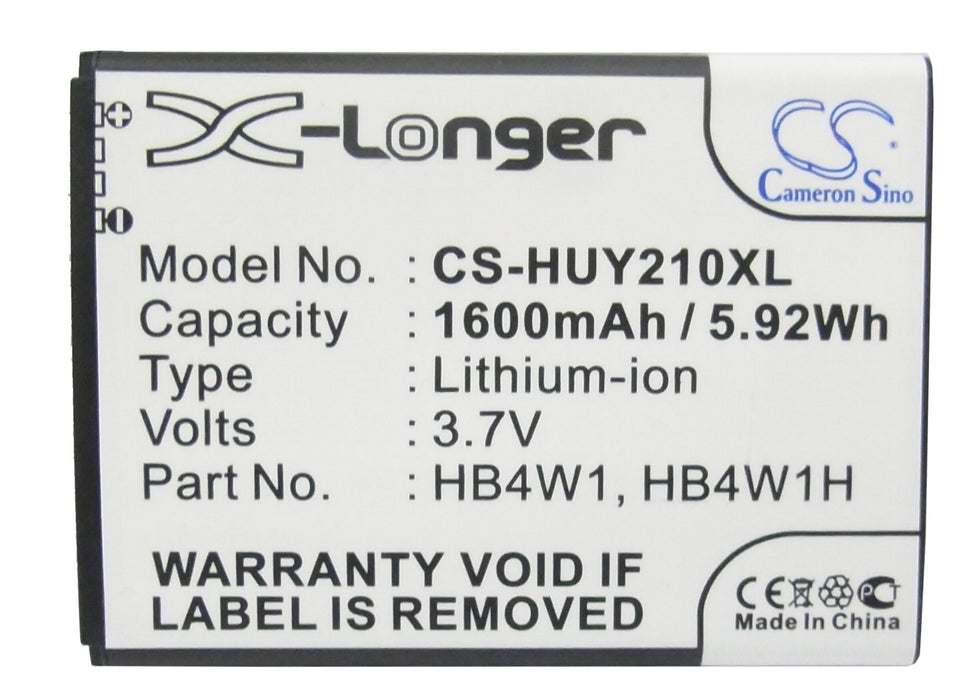 CS-HUY210XL : Battery for Huawei Ascend Y210, Ascend Y210C, Ascend Y210-0151 and others - Replaces Huawei HB4W1, HB4W1H