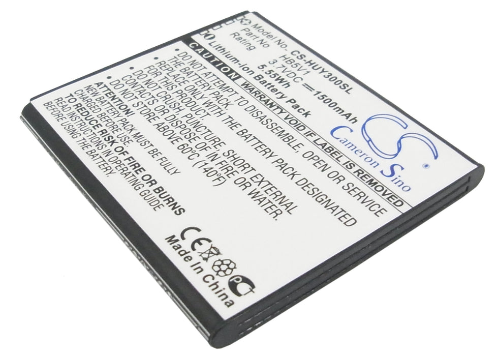 CS-HUY300SL : Battery for Huawei Y300, Y300C, U8833 and others - Replaces Huawei HB5V1, HB5V1HV