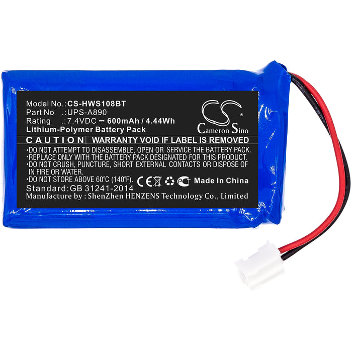 CS-HWS108BT : Battery for Chuango WS-108 - Replaces Chuango UPS-A890