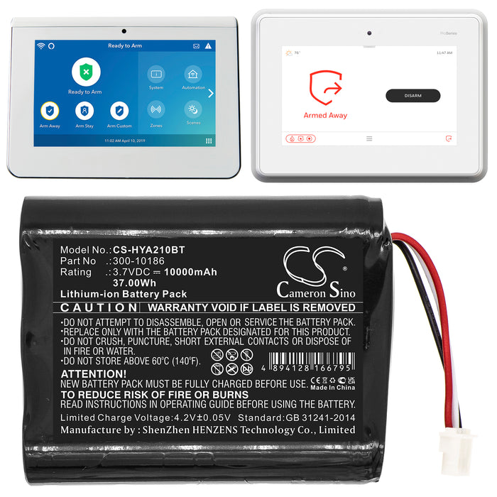 CS-HYA210BT : Battery for Honeywell Pro 7, AI05-2, AIO7-1 and others - Replaces Honeywell 300-10186