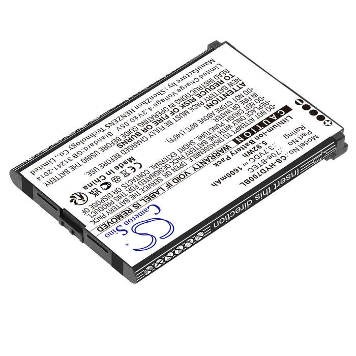 CS-HYD700BL : Battery for Honeywell Dolphin 60s, Captuvo SL42 Sled, Healthcare Sled and others - Replaces Honeywell 60S-BATT-1, 70e-BTEC, BAT-EXTENDED-01