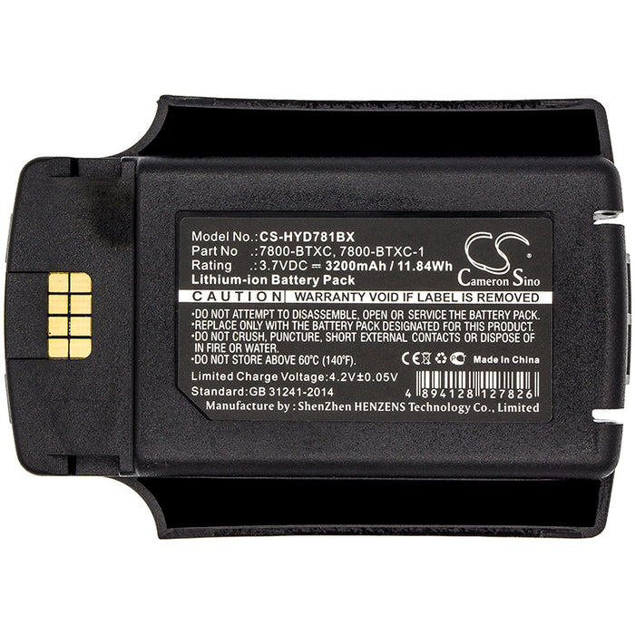 CS-HYD781BX : Battery for Honeywell Dolphin 7600, Dolphin 7600 II - Replaces Honeywell 7600-BTEC, 7600-BTXC, 7600-BTXC-1