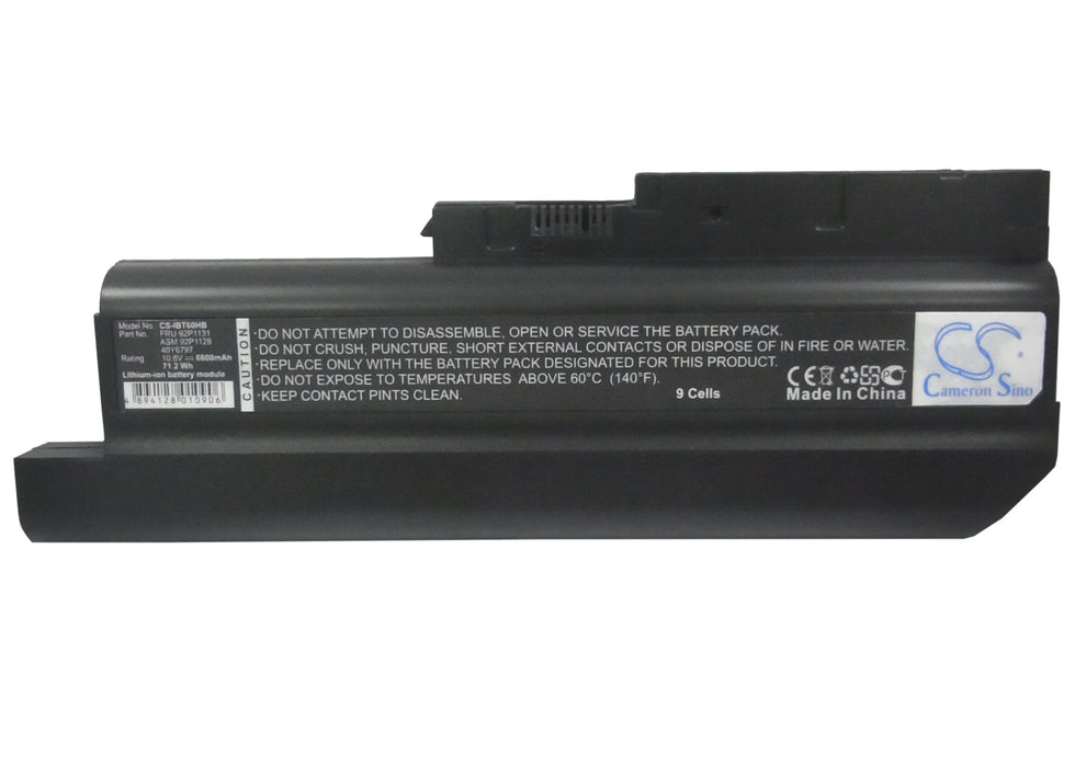 CS-IBT60HB : Battery for IBM ThinkPad R60, ThinkPad R61, ThinkPad R60 9455 and others - Replaces IBM 40Y6799, ASM 92P1138, ASM 92P1140 and others