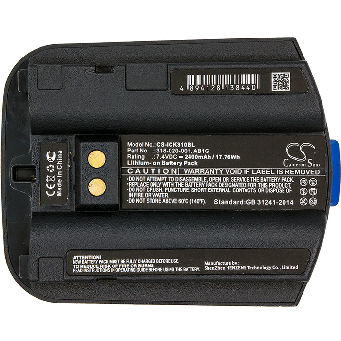 CS-ICK310BL : Battery for Intermec CK30, CK31, CK32 - Replaces Intermec 318-020-001, AB1G