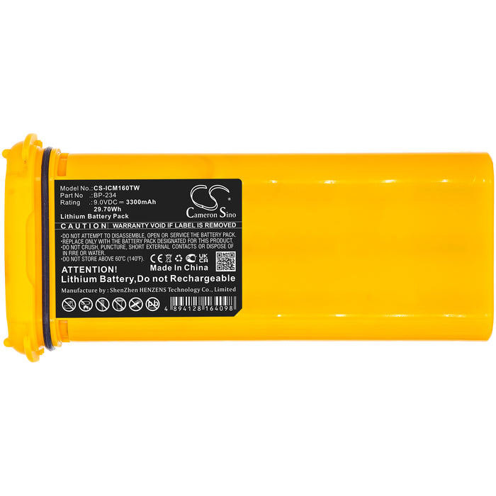 CS-ICM160TW : Battery for Icom IC-GM1600, IC-GM1600K, IC-GM1600E - Replaces Icom BP-234