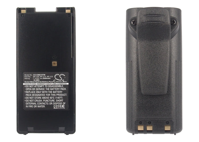 CS-ICM210TW : Battery for Icom IC-A6, IC-A6E, IC-A24 and others - Replaces Icom BP-209, BP-210, BP-222 and others