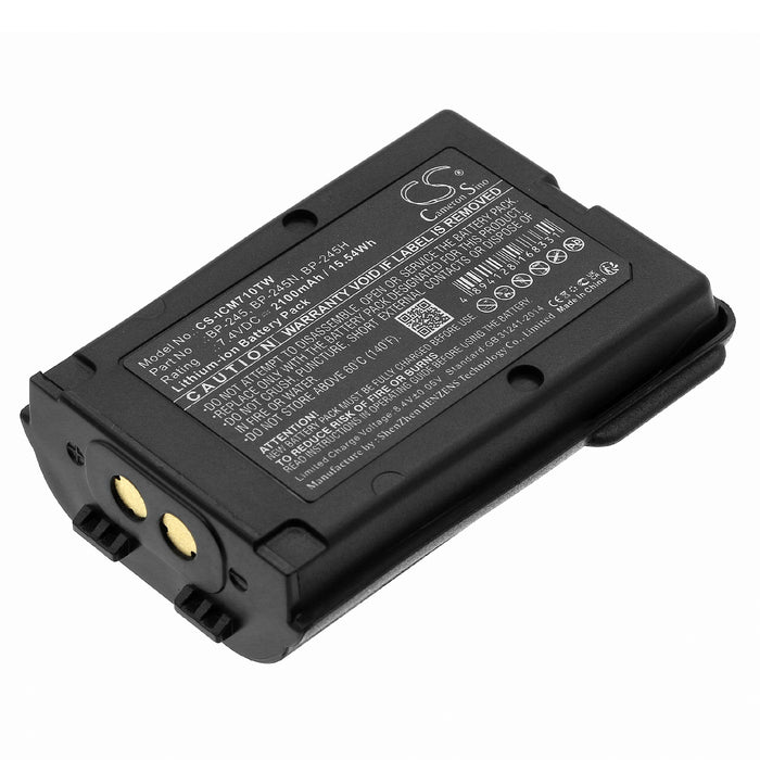 CS-ICM710TW : Battery for Icom IC-M71, IC-M72, IC-M73 and others - Replaces Icom BP-245, BP-245N, BP-245H