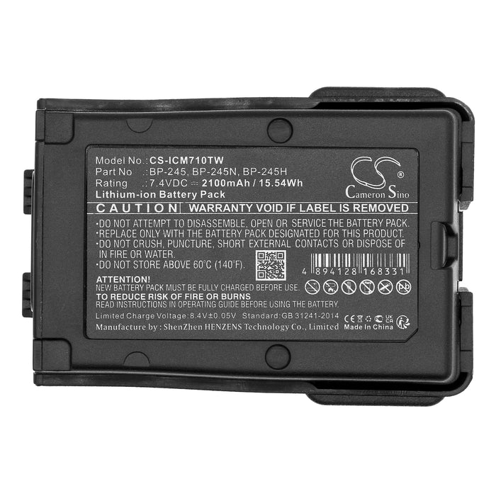 CS-ICM710TW : Battery for Icom IC-M71, IC-M72, IC-M73 and others - Replaces Icom BP-245, BP-245N, BP-245H