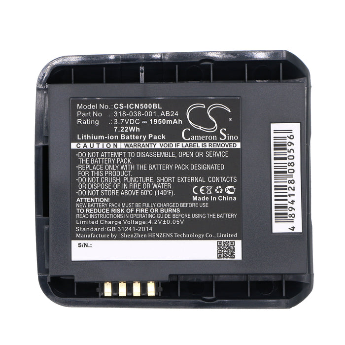 CS-ICN500BL : Battery for Intermec CN50, CN51 - Replaces Intermec 318-038-001, AB24, AB25 and others