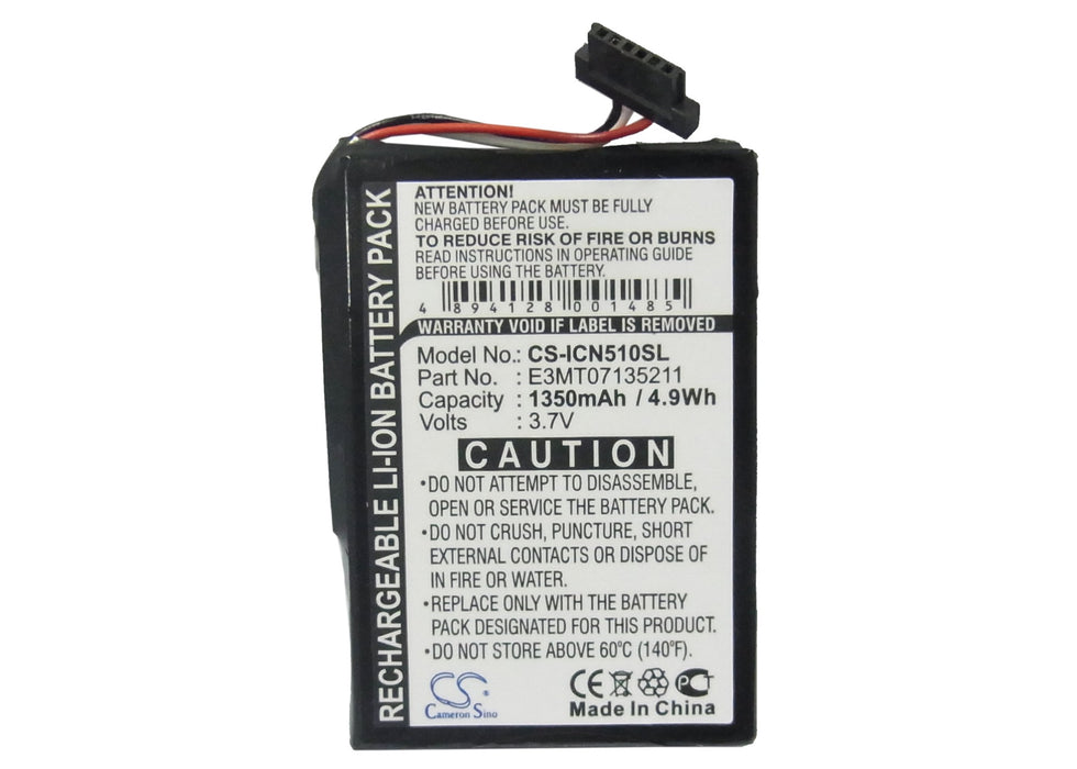 CS-ICN510SL : Battery for Navman iCN 510, iCN 520, iCN 530 and others - Replaces Navman E3MT07135211