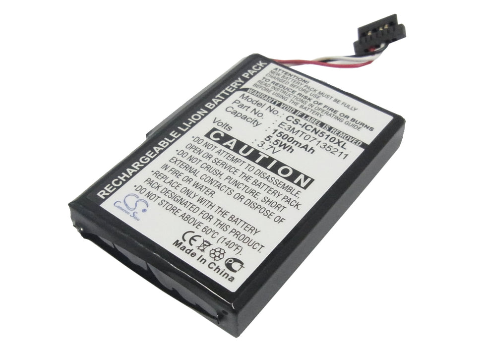 CS-ICN510XL : Battery for Navman iCN 510, iCN 520, iCN 530 and others - Replaces Navman E3MT07135211