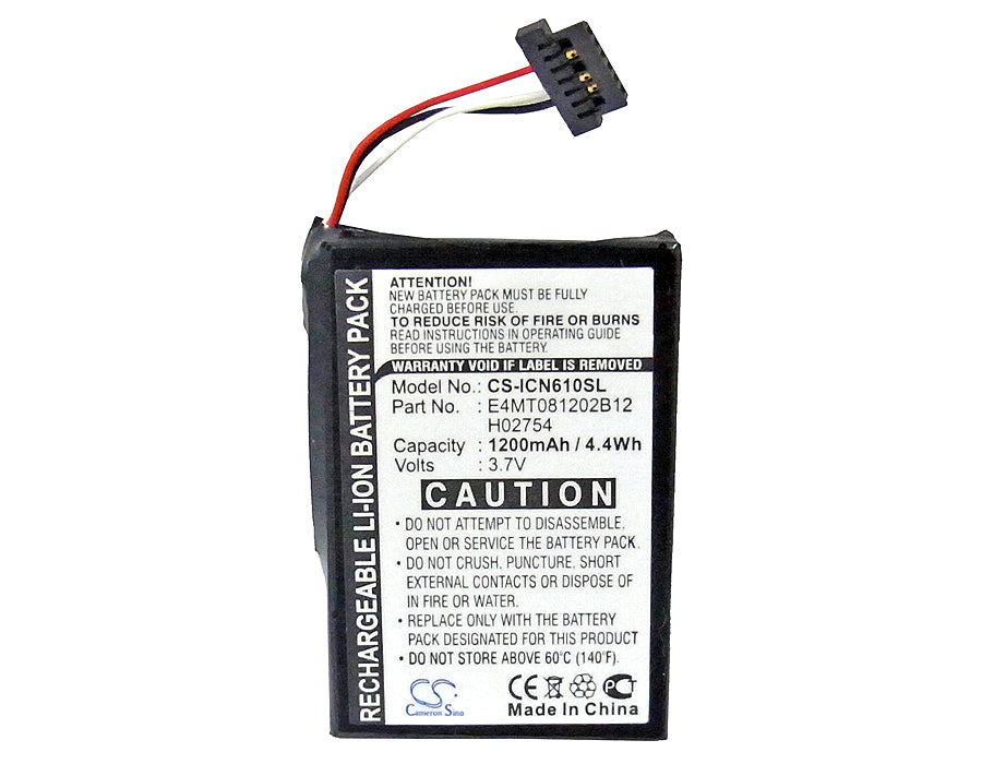 CS-ICN610SL : Battery for Navman N60i Navpix - Replaces Navman E4MT081202B12