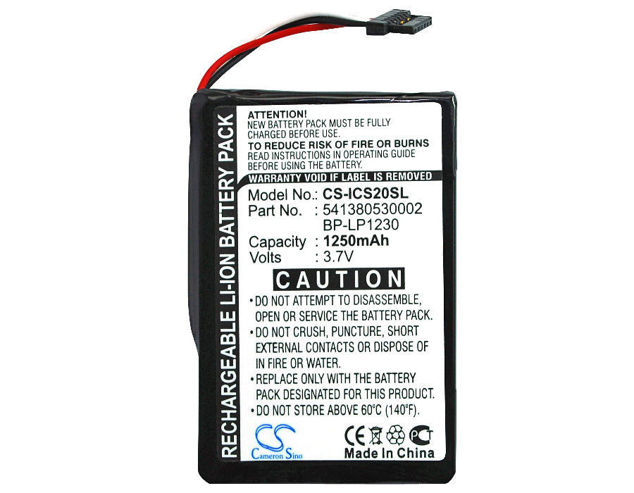 CS-ICS20SL : Battery for Navman S20 - Replaces Navman 541380530002, BP-LP1230/11-A0001 U