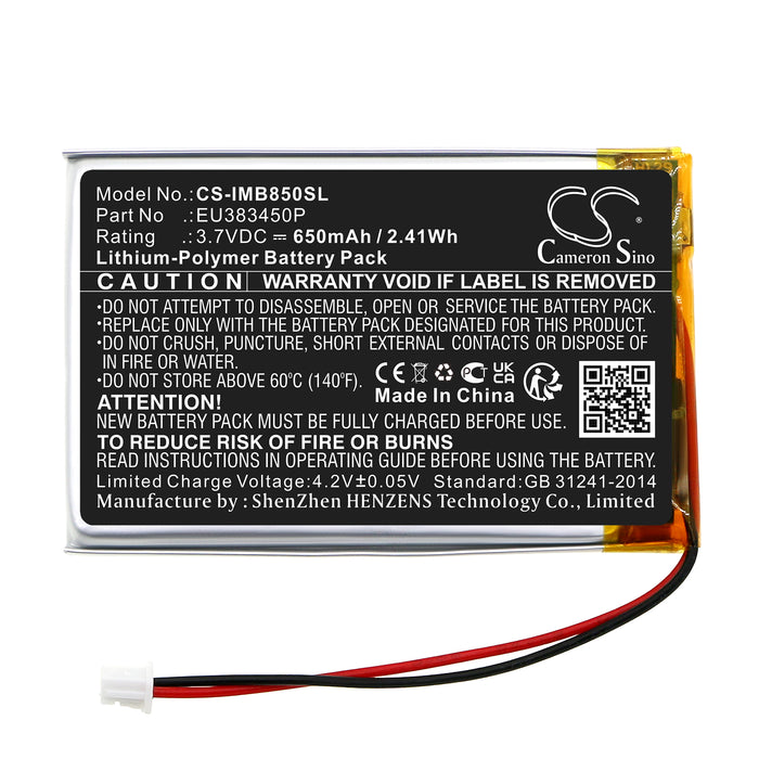 CS-IMB850SL : Battery for Ingenico MOBY8500, MOBY 8500 - Replaces Ingenico EU383450P