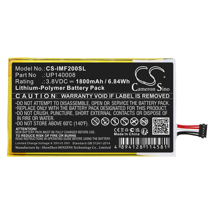 CS-IMF200SL : Battery for Infocus M2 - Replaces Infocus UP140008