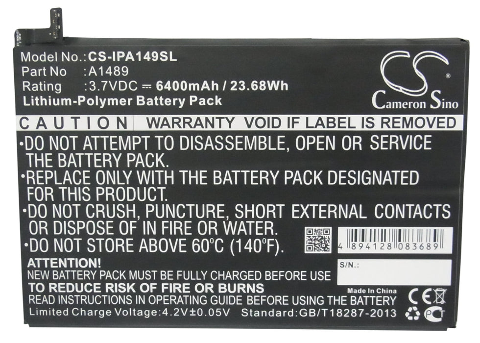 CS-IPA149SL : Battery for Apple iPad Mini 2, A1490, A1489 and others - Replaces Apple A1489, A1512