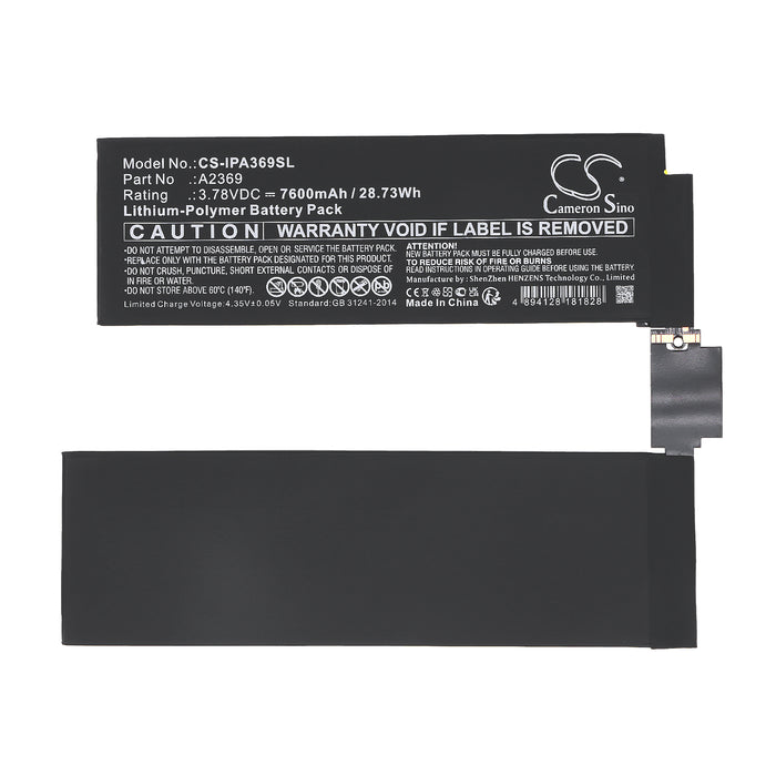 CS-IPA369SL : Battery for Apple iPad Pro 11 2021, iPad Pro 11 3rd Gen 2021, A2377 and others - Replaces Apple A2369