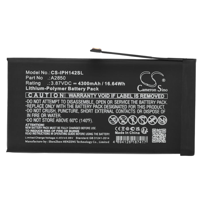 CS-IPH142SL : Battery for Apple iPhone 14 Plus - Replaces Apple A2850