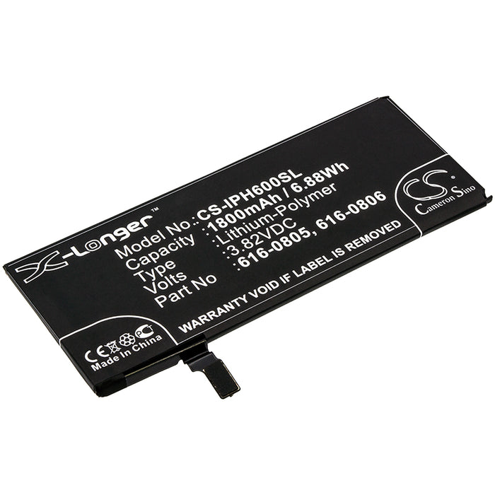 CS-IPH600SL : Battery for Apple iPhone 6, A1586, A1589 and others - Replaces Apple 616-0805, 616-0806, 616-0804 and others