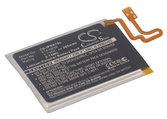 CS-IPNA7SL : Battery for Apple iPod Nano 7th, iPod Nano 7, A1446 - Replaces Apple 616-0639, 616-0640