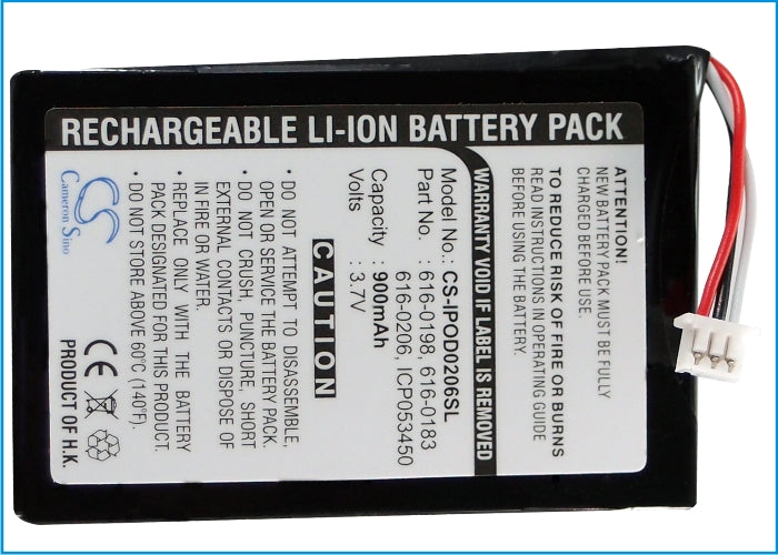 CS-IPOD0206SL : Battery for Apple iPOD Photo, Photo 40GB M9585ZR/A, Photo 40GB M9585LL/A and others - Replaces Apple 616-0206
