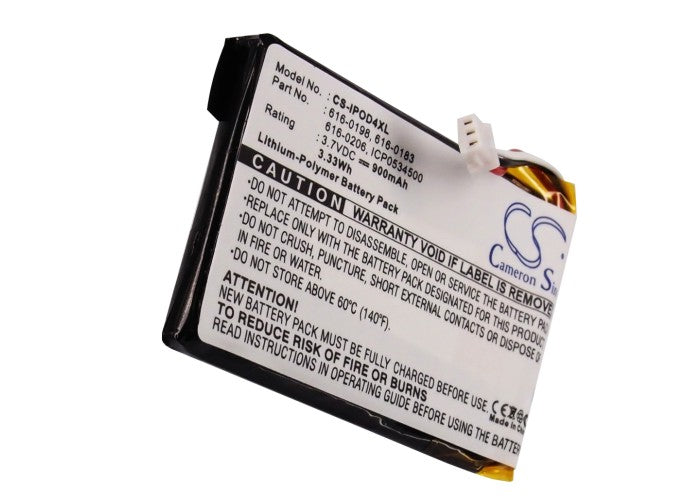 CS-IPOD4XL : Battery for Apple iPOD 4th Generation, iPOD Photo, Photo 40GB M9585ZR/A and others - Replaces Apple 616-0183, 616-0206, 616-0215 and others
