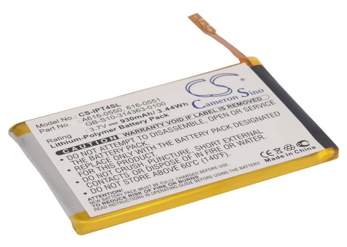 CS-IPT4SL : Battery for Apple iPod Touch 4th - Replaces Apple 616-0550, 616-0551, GB-S10-314363-0100