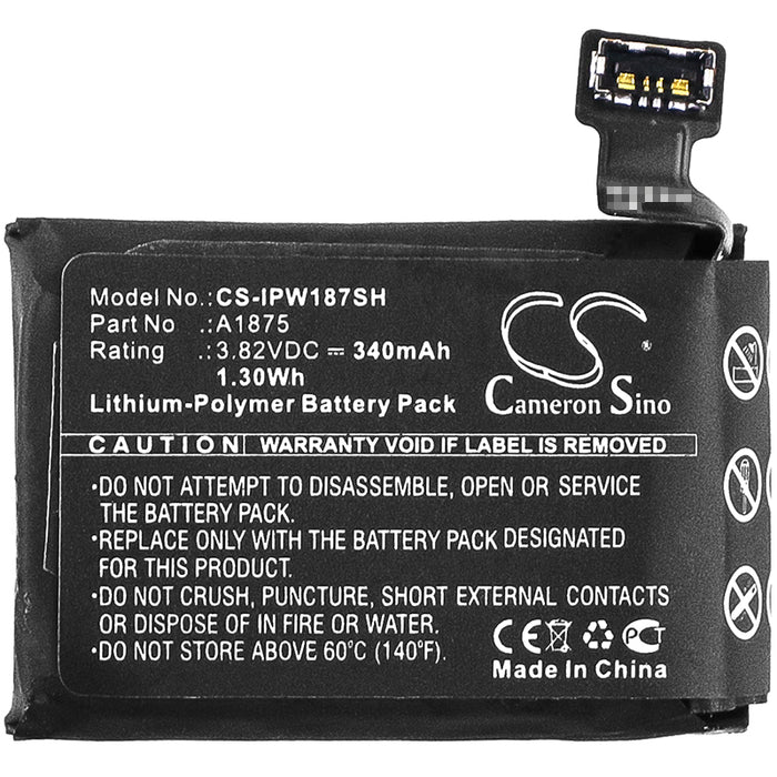 CS-IPW187SH : Battery for Apple Watch Series 3 GPS 42mm, Watch Series 3 42mm, A1861 - Replaces Apple A1875