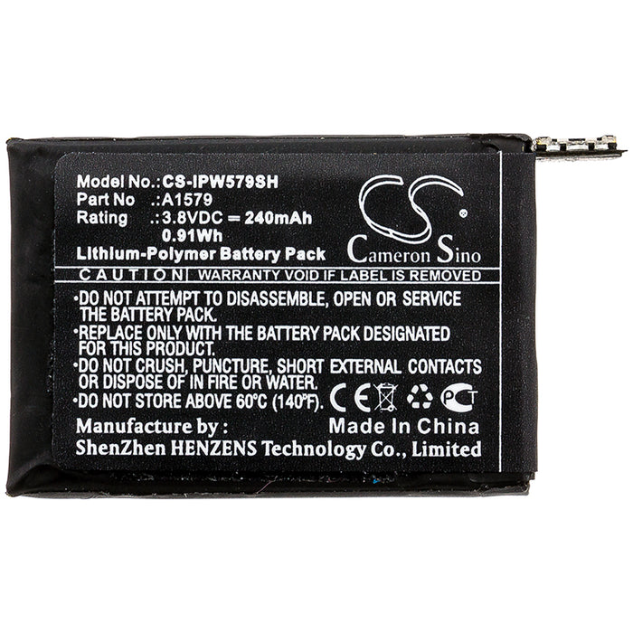 CS-IPW579SH : Battery for Apple iWach 1 42mm, Watch 1st Gen 42mm - Replaces Apple A1579