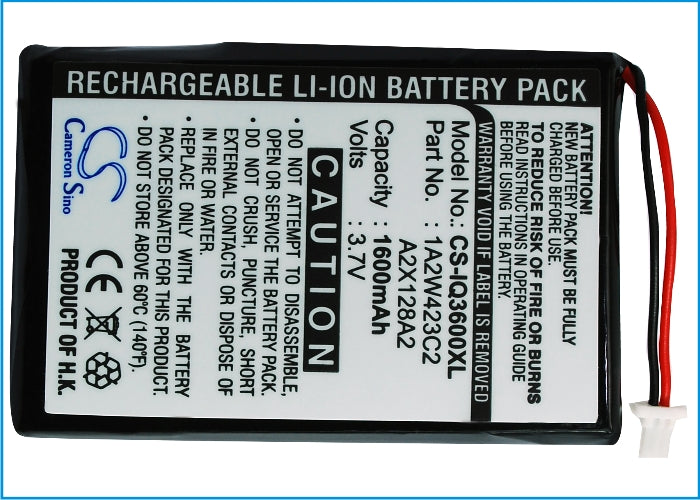 CS-IQ3600XL : Battery for BTI GPS-GAR3200 - Replaces BTI PW029123