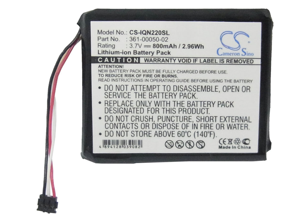 CS-IQN220SL : Battery for Garmin Nuvi 2200, Nuvi 2200LT, Nuvi 2240 and others - Replaces Garmin 361-00050-02, 361-00050-01, 361-00050-04