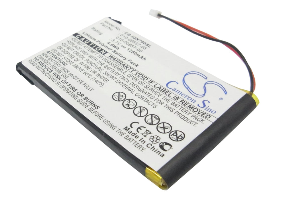 CS-IQN700SL : Battery for Garmin Nuvi 700 ( 2 wires ) - Replaces Garmin 010-00657-05, 010-00657-00, 010-00657-10