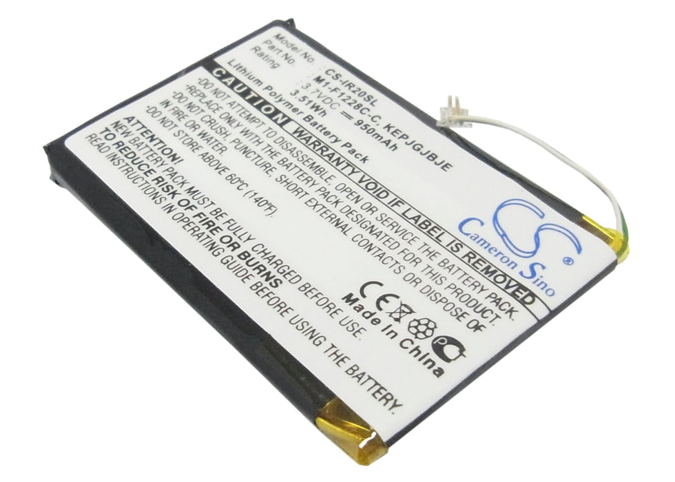 CS-IR20SL : Battery for iRiver Clix Plus, U20, REI-iriverclix2 and others - Replaces iRiver M1-F1228C-C, KEPJGJBJE, KEPJGJGAC