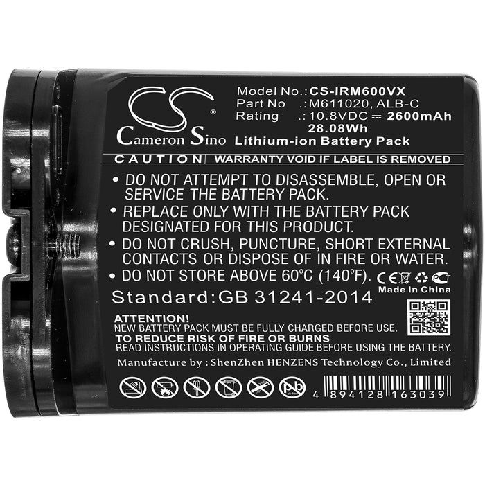 CS-IRM600VX : Battery for iRobot Braava Jet M6, M611020, M612880 and others - Replaces iRobot ALB-C, M611020, ABL-C