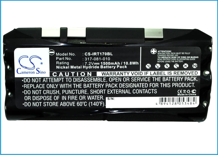 CS-IRT170BL : Battery for Intermec RT1700, DT1700, RT1710 and others - Replaces Intermec 317-081-010, 317-081-030