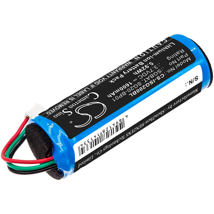 CS-ISG200BL : Battery for Honeywell SG20 - Replaces Intermec SGBAT, SG20-BP01