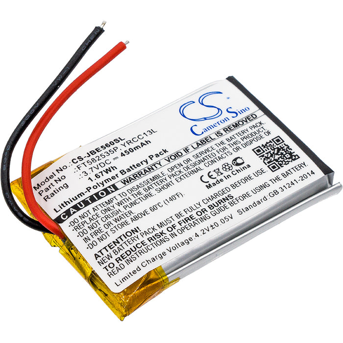 CS-JBE560SL : Battery for JBL J56BT - Replaces JBL FT582535P, YRCC13L