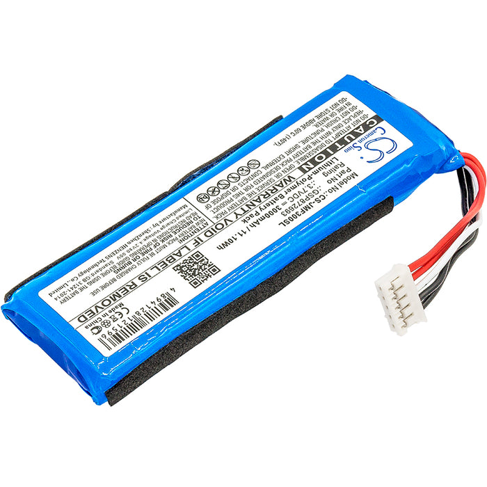 CS-JMF300SL : Battery for JBL Flip 3, JBLFLIP3GRAY, Flip 3 Splashproof and others - Replaces JBL GSP872693, P763098 03, GSP872693 02