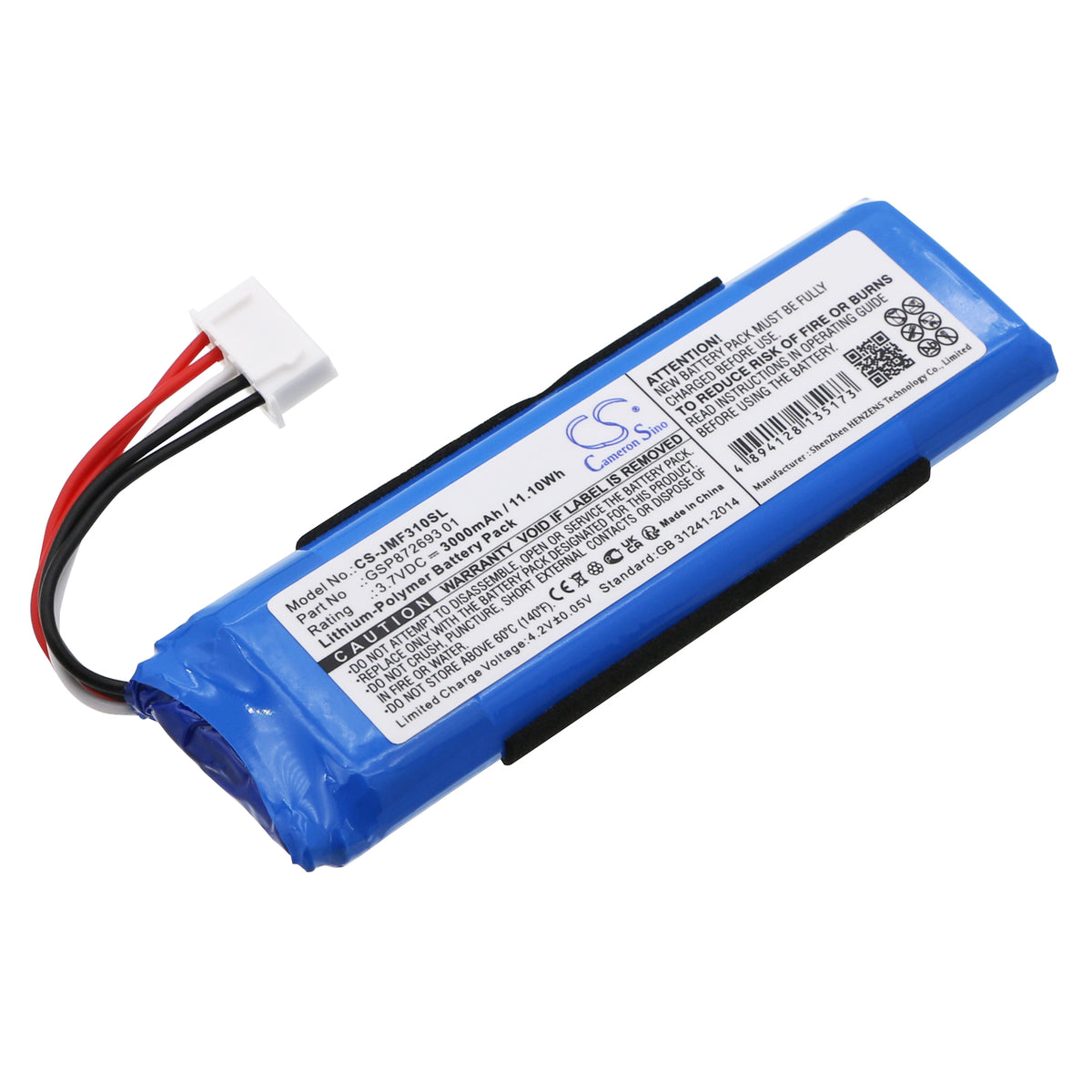 CS-JMF310SL : Battery for JBL Flip 4, Flip 4 Special Edition