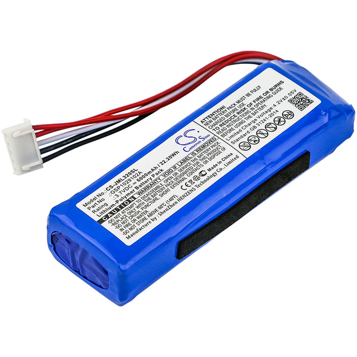 CS-JML320SL : Battery for JBL Charge 3 2016, Charge 3 2016 Version - Replaces JBL GSP1029102A