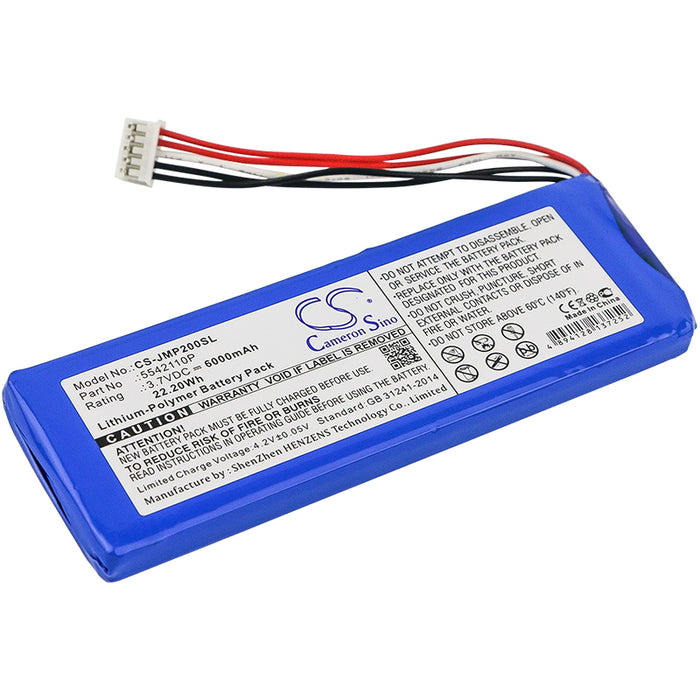 CS-JMP200SL : Battery for JBL Pulse 2, Pulse II, PULSE2BLKUS - Replaces JBL 5542110P