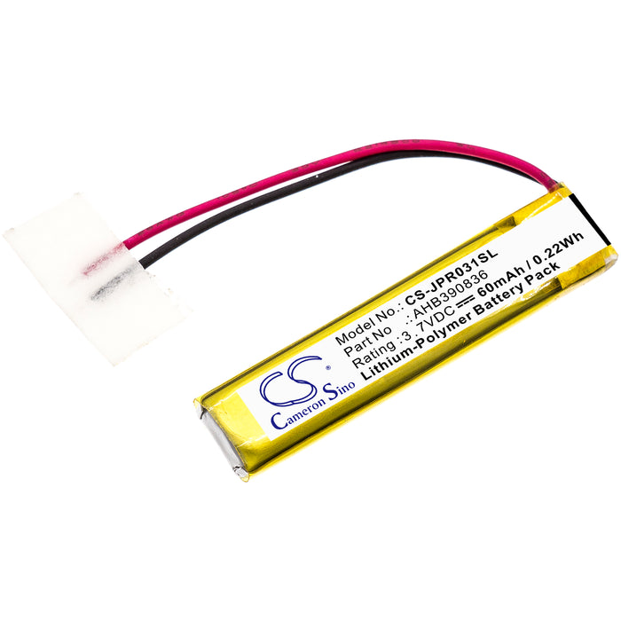 CS-JPR031SL : Battery for Jabra Sport Stereo, Sport Wireless+, Sport Wireless Plus and others - Replaces Jabra AHB390836, B350735, HS-11 and others