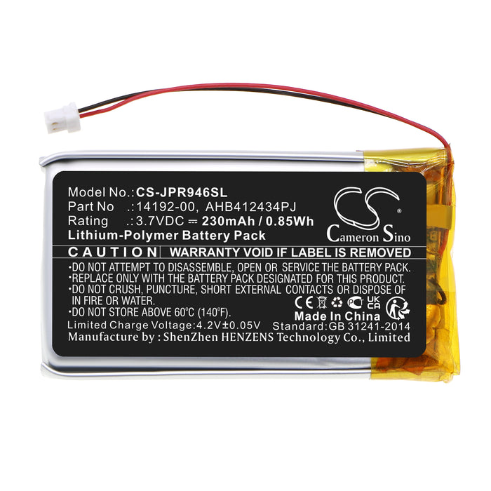 CS-JPR946SL : Battery for Jabra Pro 9460, Pro 9465, Pro 9470 and others - Replaces Jabra 14192-00, AHB412434PJ