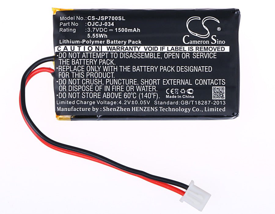 CS-JSP700SL : Battery for JVC SP-AD70, JVC SP-AD70-A, JVC SP-AD70-B and others - Replaces JVC OJCJ-034