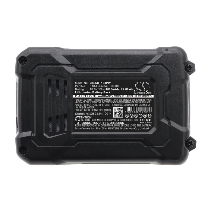 CS-KBT183PW : Battery for KOBALT K18LD-26A - Replaces KOBALT K18-LBS23A, 616300