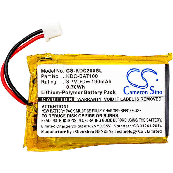 CS-KDC200SL : Battery for KOAMTAC KDC-100, KDC-200, KDC200 and others - Replaces KOAMTAC KDC-BAT100, 02-980-8680