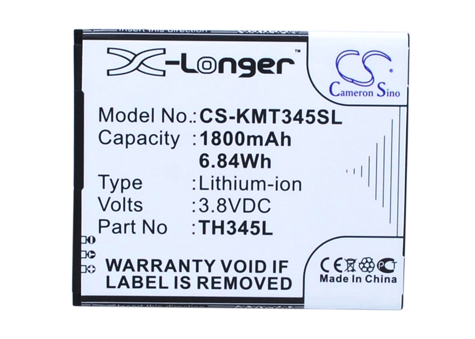 CS-KMT345SL : Battery for Allview C6, C6 Quad 4G - Replaces KAZAM TH345L, TH345L-XDFBK0002256