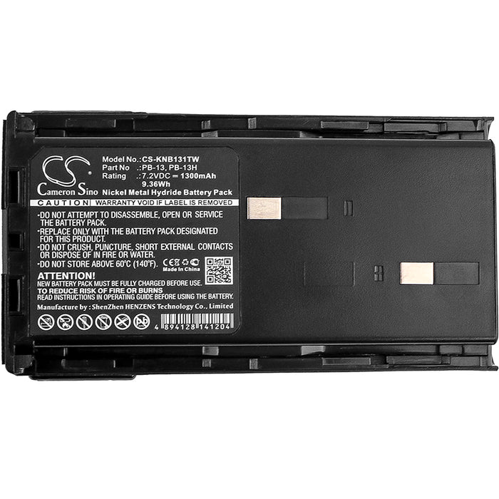 CS-KNB131TW : Battery for Kenwood TK-25A, TK-26A, TK-27A and others - Replaces KENWOOD PB-13, PB-13H, PB-17 and others