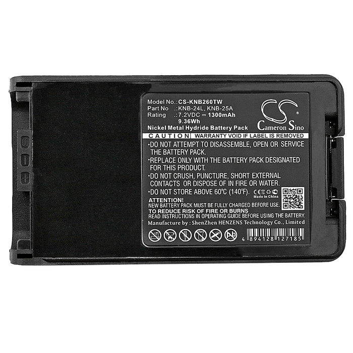 CS-KNB260TW : Battery for Kenwood TK-3140, TK-2140, TK-2160 and others - Replaces KENWOOD KNB-24L, KNB-25A, KNB-26 and others